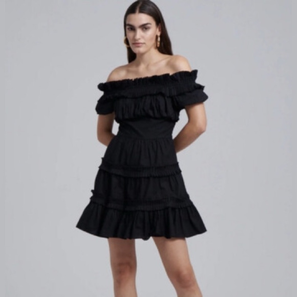 Love The Label Anthropologie Rosaline Dress Black Size Small - Picture 2 of 6